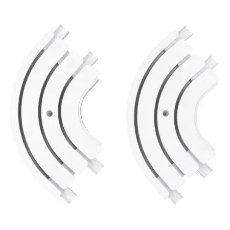 Соединитель внутренний поворотный трехрядный Inspire пластик цвет белый матовый 2 шт.