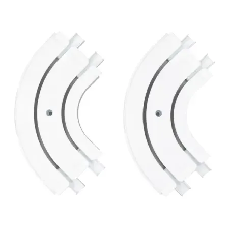 Соединитель внешний поворотный двухрядный Inspire пластик цвет белый 2 шт