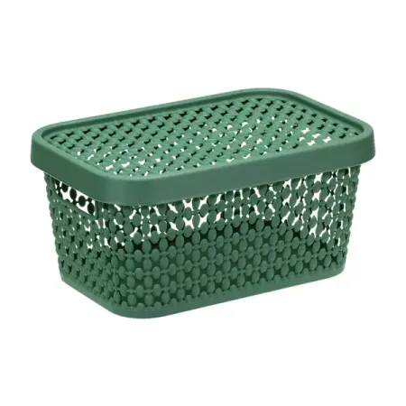 Коробка с крышкой Пирула 19x13x9 см 1.5 л прямоугольная цвет зеленый конструктор трансформер универсальный робот зеленый коробка 15 02276 81108 01