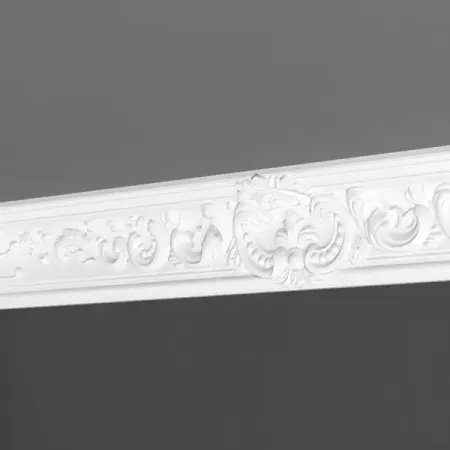 Плинтус потолочный полистирол для натяжного потолка под светодиодную ленту Де-Багет ДП 42/110 белый 62x91x2000 мм