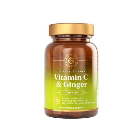 Имбирь+Витамин С вкус лимона Gold'n Apotheka таблетки жевательные 600мг 60шт