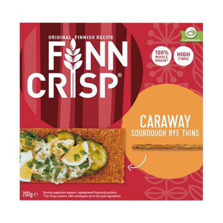 Хлебцы FINN CRISP Тонкие Ржаные с тмином 200 г хлебцы макфа хрустящие зерновые пшеничные 100 г