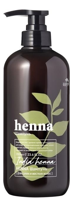 Шампунь для волос с индийской хной, экстрактом белого чая и керамидами Henna Hair Shampoo 700мл