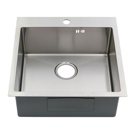 Мойка для кухни Melana ProfLine 50х50х20 см врезная с сифоном сталь (R5050H)