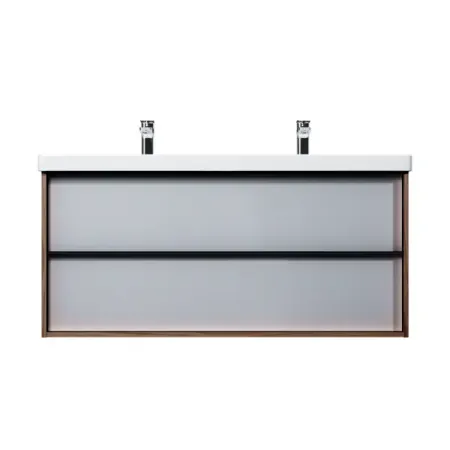 Тумба под раковину подвесная AM.PM Stern 120 см 2 ящика цвет орех тумба boss велюр monolit мокко орех селект