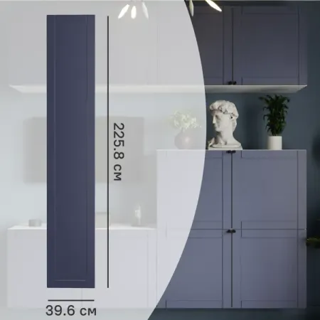 Дверь для шкафа Лион Байонна 39.6x225.8x1.9 см МДФ цвет индиго универсальный 3d на автомобильное сиденье для subaru forester outback xv impreza levorg legacy wrx liberty tribeca аксессуары для интерьера