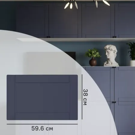 Дверь для шкафа Лион Байонна 59.6x38x1.9 см МДФ цвет индиго шарнир для шкафа naierdi регулируемая петля случайный остановка двери мебель подъемник заслонка поддержка гидравлические петли фурнитура