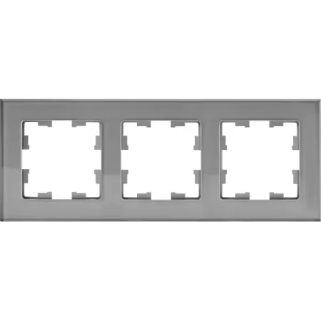 Рамка для розеток и выключателей IEK Brite 3 поста цвет серый