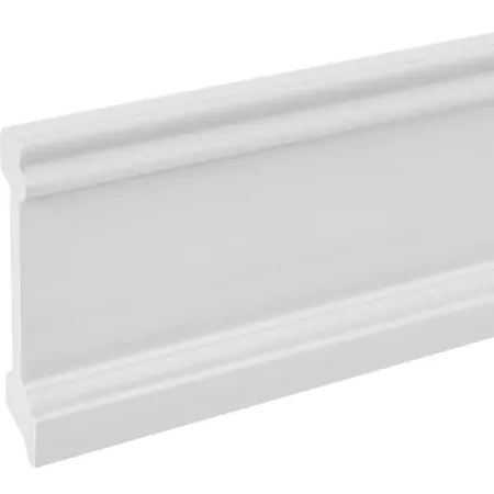 Плинтус напольный Teatro полистирол ударопрочный цвет белый 2000x16x80 мм