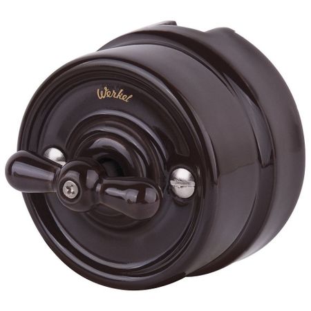 Выключатель Werkel Ретро двухклавишный накладной коричневый на 4 положения (a051052)