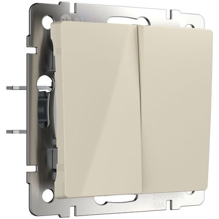 Переключатель Werkel двухклавишный встраиваемый слоновая кость (a058434)
