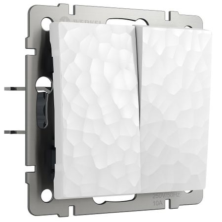 Выключатель Werkel двухклавишный встраиваемый белый проходной (a052032)