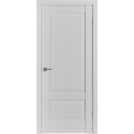 Дверь межкомнатная ER2 800х2000 мм ПВХ эмалекс серая глухая с замком и петлями