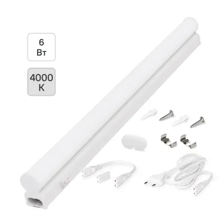 Светильник линейный светодиодный Wolta WT5S6W30 314 мм 6 Вт нейтральный белый свет
