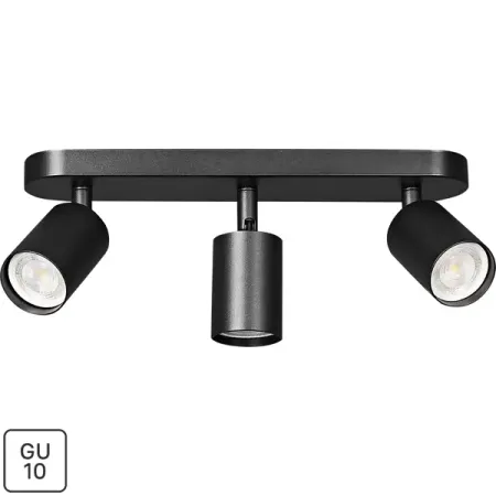 Спот поворотный Arte Lamp Aquarius 3 лампы GU10 6 м² цвет черный