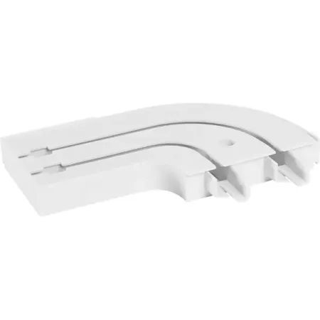 Соединитель внешний поворотный двухрядный Inspire круг пластик цвет белый 2 шт