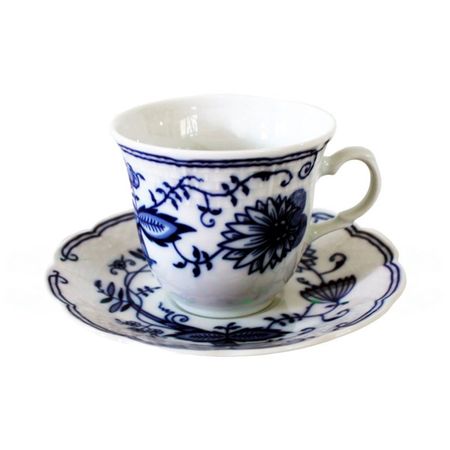 Чашка с блюдцем Thun 1794 Натали луковичный узор высокая 200 мл