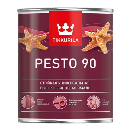 Эмаль алкидная Tikkurila/Tikkivala Pesto 90 база A глянцевая 0,9 л