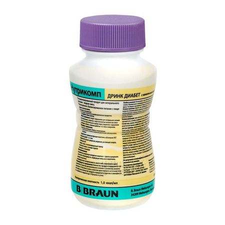 Смесь жидкая для энтерального питания ванильный вкус Nutricomp/Нутрикомп Дринк Диабет 200мл