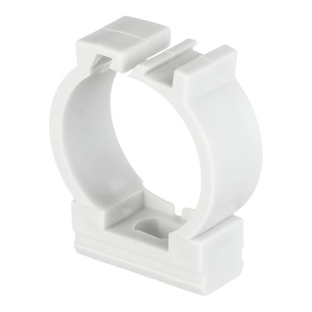 Крепеж-клипса для труб 25 мм Greenel с фиксатором серая (50 шт.) (GE50182)