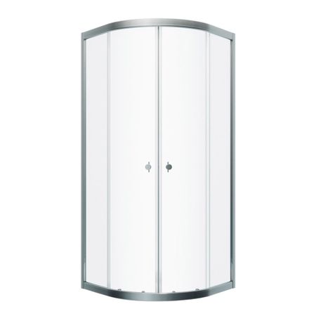 Душевой уголок Triton Альфа хром 80х80х185 см полукруг стекло прозрачное 4 мм (Щ0000056788)