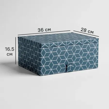 Короб для хранения Spaceo 36x16.5x28 см полиэстер цвет синий