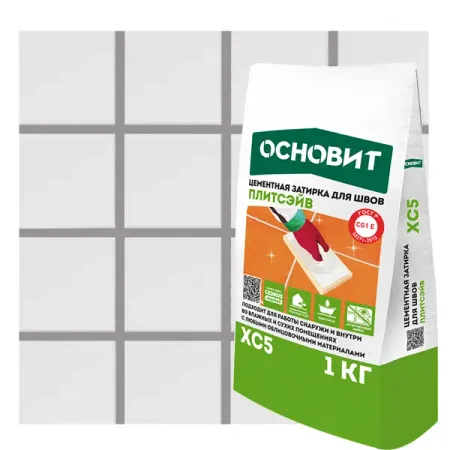 Затирка цементная Основит XC5 цвет светло-серый 1 кг 2 шт 61667046060 форсунка омывателя с подогревом лобового стекла для bmw 5 серии e60 e61 2004 2010 525i 528i 530i 535i 550i