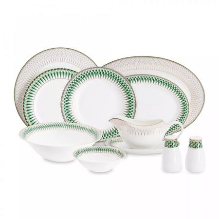 Сервиз обеденный ANNA LAFARG EMILY Изумруд 50 предметов 12 персон