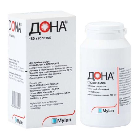 Дона таблетки п/о плен. 750мг 180шт