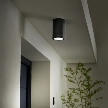 Светильник уличный настенный Inspire Olaria IP54 круг цвет серый