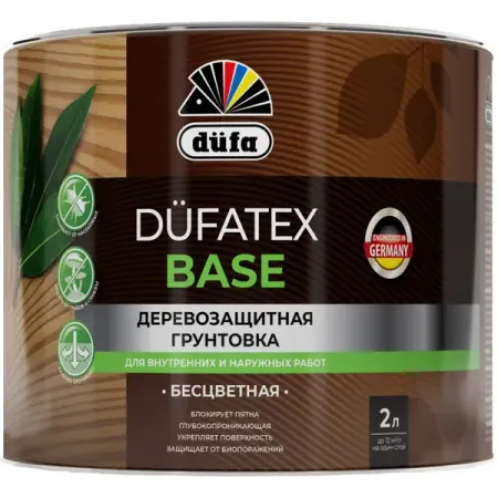 Грунтовка для древесины Dufa Tex Base 2 л грунтовка пигментированная для декоративных покрытий limpression sous couche 4 5л арт 150 478
