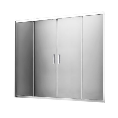 Шторка на ванну раздвижная 170х150х0,6 см профиль сталь WasserKraft Lippe 45S (45S02-170)