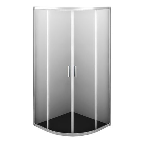 Душевой уголок WasserKraft Lippe 45S хром 80х80х185 см полукруг стекло прозрачное 6 мм (45S00)