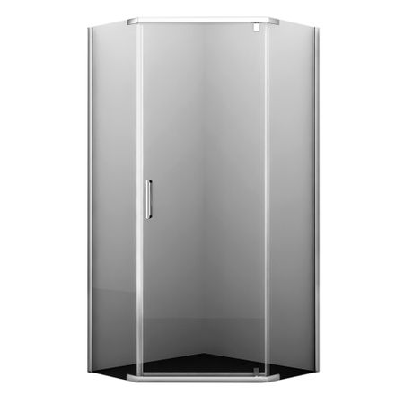Душевой уголок WasserKraft Leine 35P хром 100х100х200 см пятиугольник стекло прозрачное 6 мм (35P38)
