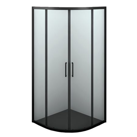Душевой уголок WasserKraft Dill 61S черный 90х90х200 см полукруг стекло прозрачное 6 мм (61S01)