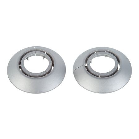 Обвод для труб ПВХ декоративный Идеал 25-34 мм металлик серебристый (2 шт.)