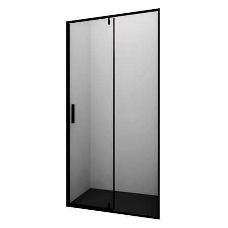 Душевая дверь WasserKraft Elbe 74P стекло прозрачное 90х200 см профиль черный 6 мм распашная (74P04)