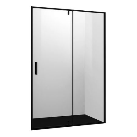 Душевая дверь WasserKraft Elbe 74P стекло прозрачное 100х200 см профиль черный 6 мм распашная (74P12)