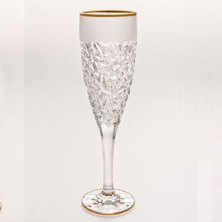 Набор бокалов для шампанского Bohemia Jihlava Nicolette золото, матовое напыление 180 мл 6 шт