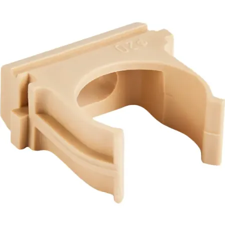 Крепеж-клипса для труб D20 мм цвет сосна 10 шт.