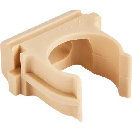 Крепеж-клипса для труб D16 мм цвет сосна 10 шт.