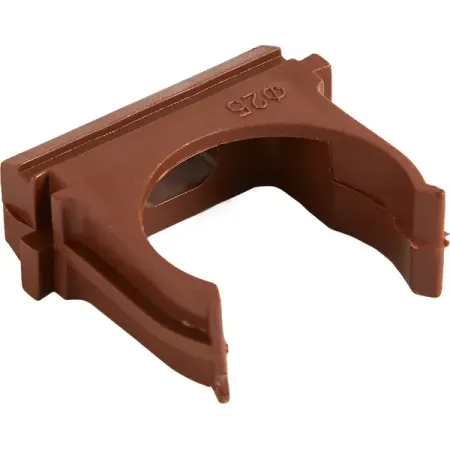 Крепеж-клипса для труб D25 мм цвет бук 10 шт.