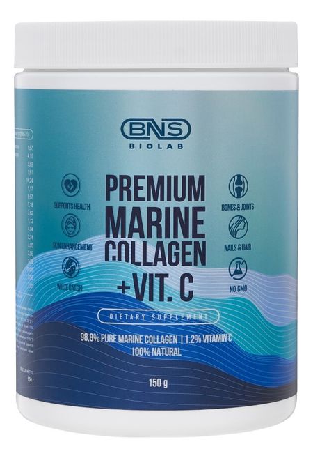 Морской коллаген с витамином С Premium Marine Collagen + Vit.C 150г морской коллаген гарциния и гуарана с витамином с wellnessgen science and sports капсулы 60шт