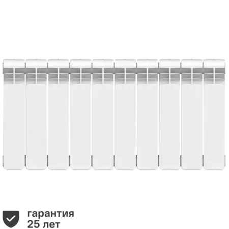 Радиатор секционный Equation Bimetal 350/90 10 секций боковое подключение биметалл белый радиатор секционный rifar alum ral50010 500 90 10 секций боковое подключение алюминий белый
