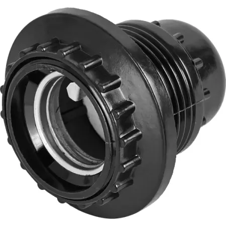 Патрон IEK Пкб27-04-К11 карболитовый для лампы Е27 с кольцом цвет черный