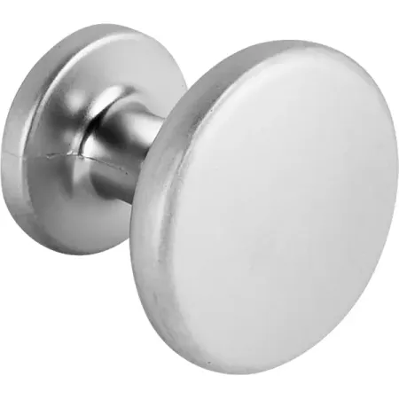 Мебельная ручка-кнопка 7501 матовый хром 17x21x24 мм
