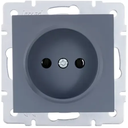 Розетка встраиваемая Lezard Vesna 742-3488-121B без заземления цвет графит розетка компьютерная 1 пост lezard leto графит