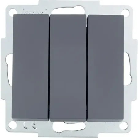 Выключатель встраиваемый Lezard Vesna 742-3488-109 1 клавиша цвет графит