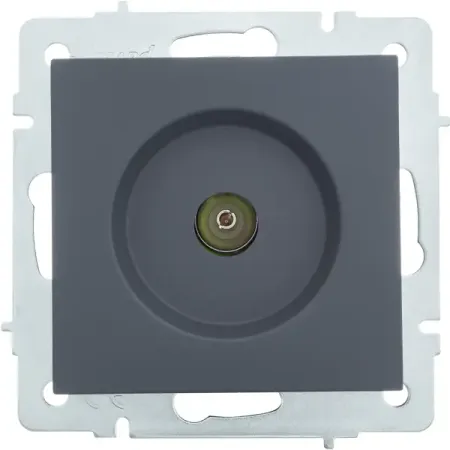 Розетка ТВ встраиваемая Lezard Vesna без заземления цвет графит