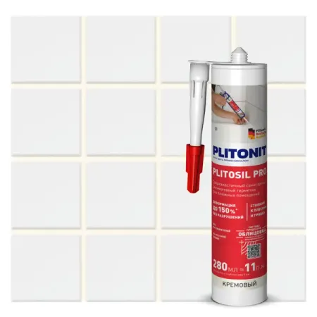 Герметик силиконовый Plitonit PlitoSil Pro цвет кремовый 280 мл галина алексеевна лапшина календарные и народные праздники в детском саду